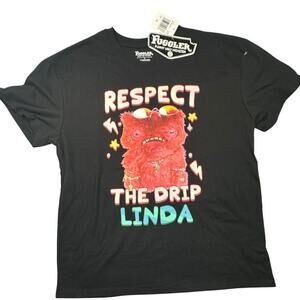 Fuggler Graphic T-Shirt Respect The Drip Linda Cotton Blend